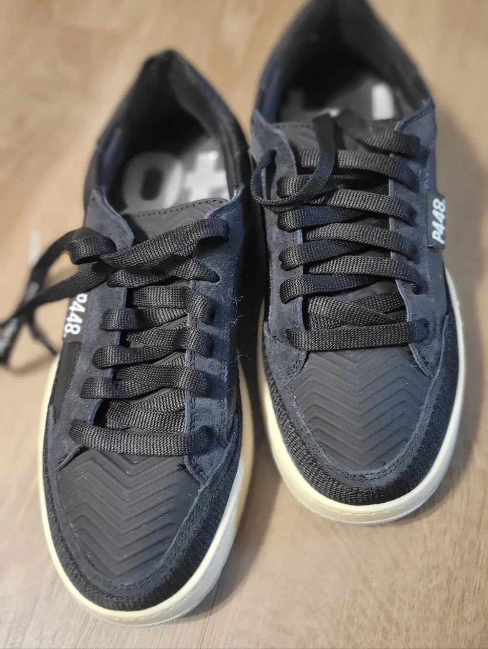 Brand New Black P448 Olli low top, Platform Leather Sneakers Women's Size 38/7.5